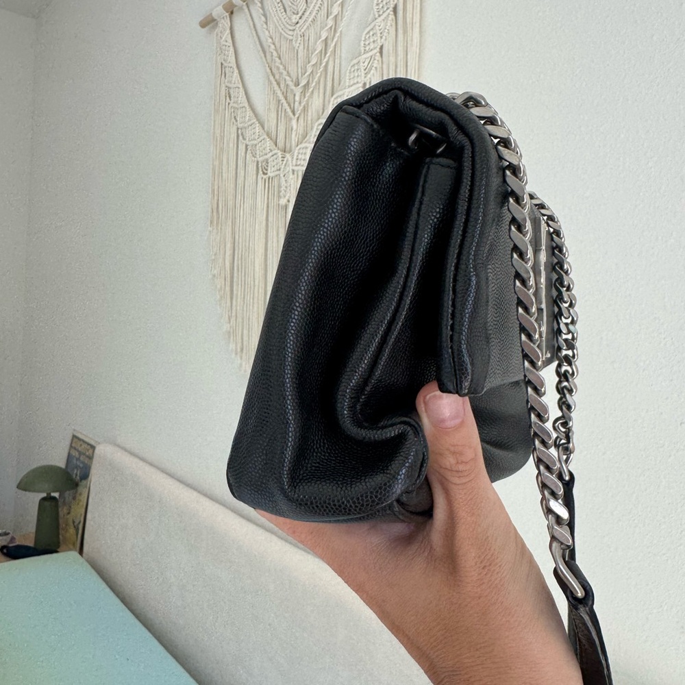 Saint Laurent YSL West Hollywood Bag – Black Leather Silver Hardware - Picture 4 of 13